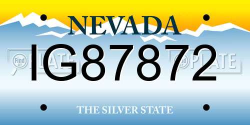 IG87872 Nevada License Plate