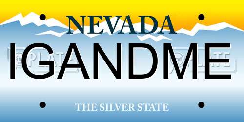 IGANDME Nevada License Plate