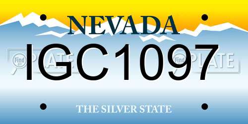 IGC1097 Nevada License Plate