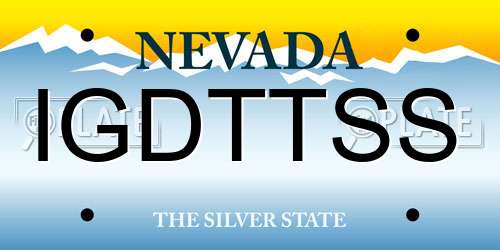 IGDTTSS Nevada License Plate