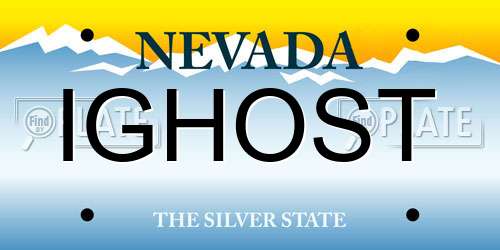 IGHOST Nevada License Plate