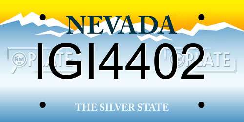 IGI4402 Nevada License Plate