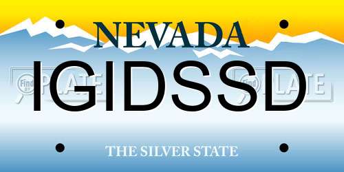 IGIDSSD Nevada License Plate