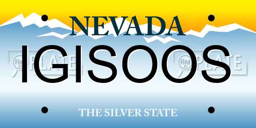 IGISOOS Nevada License Plate