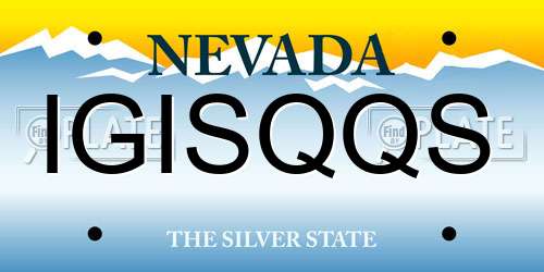 IGISQQS Nevada License Plate