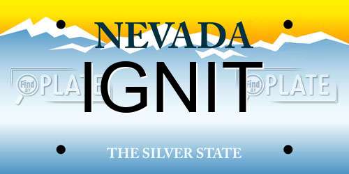 IGNIT Nevada License Plate