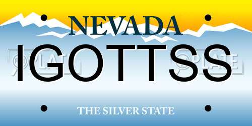 IGOTTSS Nevada License Plate