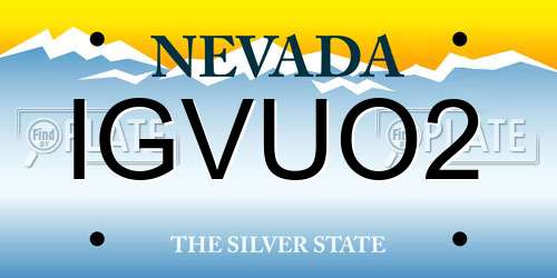 IGVUO2 Nevada License Plate