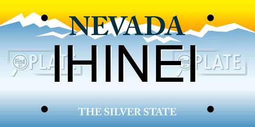 IHINEI Nevada License Plate