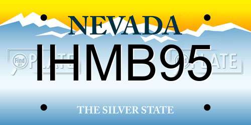 IHMB95 Nevada License Plate