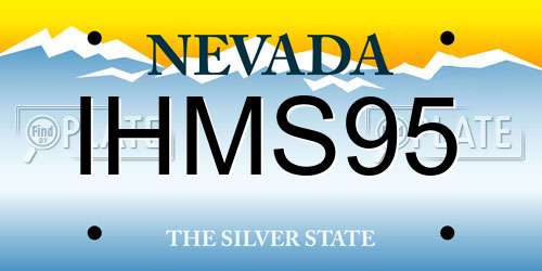 IHMS95 Nevada License Plate