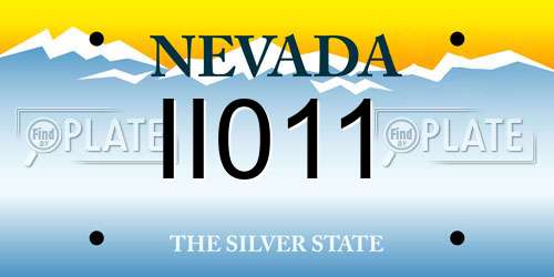 II011 Nevada License Plate