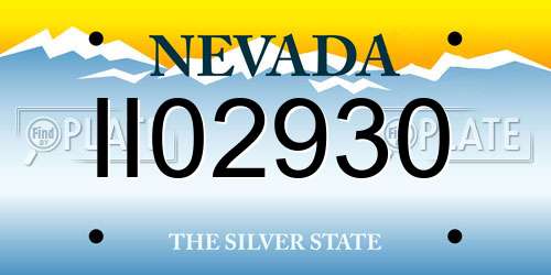 II02930 Nevada License Plate