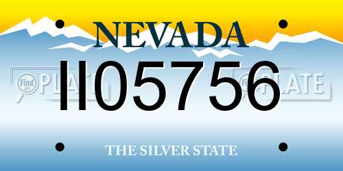 II05756 Nevada License Plate
