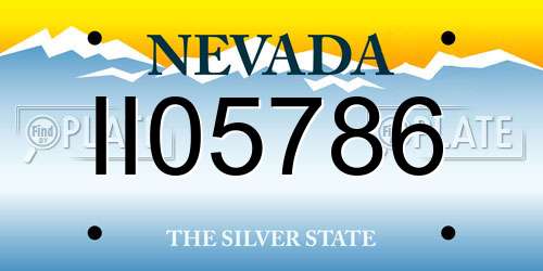 II05786 Nevada License Plate