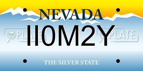 II0M2Y Nevada License Plate