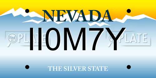 II0M7Y Nevada License Plate