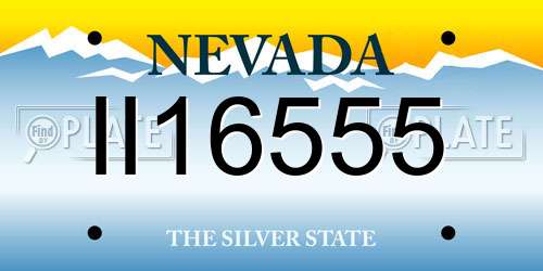II16555 Nevada License Plate