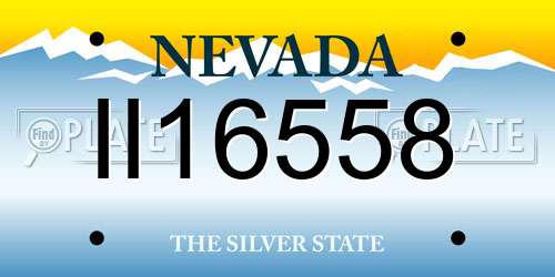 II16558 Nevada License Plate