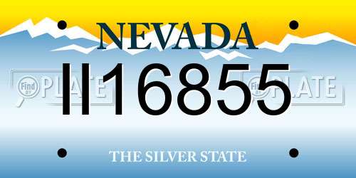 II16855 Nevada License Plate