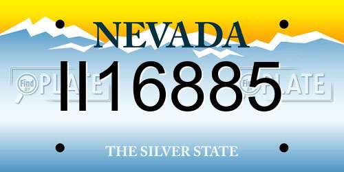 II16885 Nevada License Plate