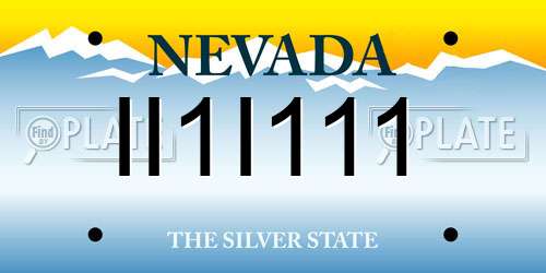 II1I111 Nevada License Plate