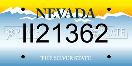 II21362 Nevada License Plate
