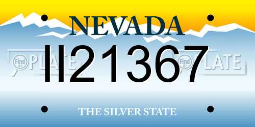 II21367 Nevada License Plate