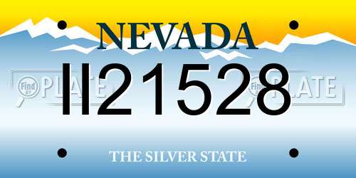 II21528 Nevada License Plate