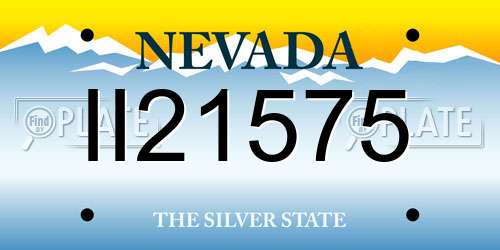 II21575 Nevada License Plate