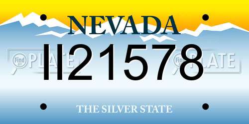 II21578 Nevada License Plate