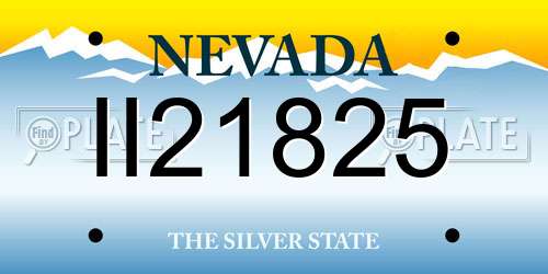 II21825 Nevada License Plate
