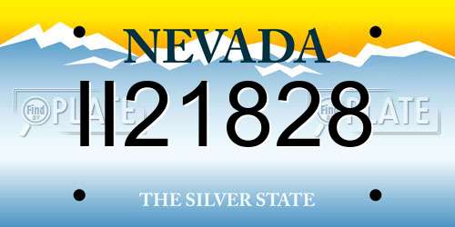 II21828 Nevada License Plate
