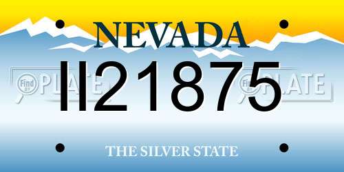 II21875 Nevada License Plate