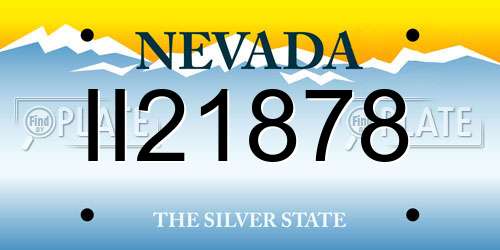 II21878 Nevada License Plate
