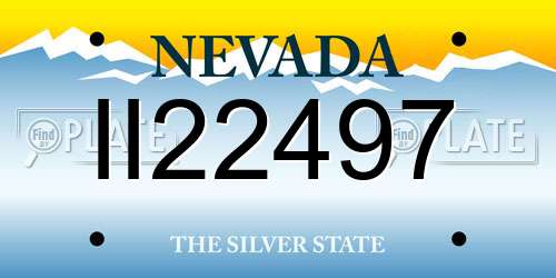 II22497 Nevada License Plate