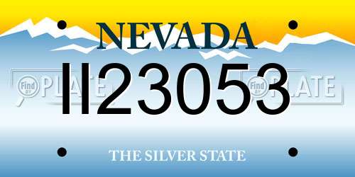 II23053 Nevada License Plate