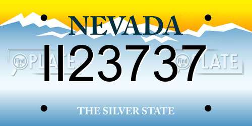 II23737 Nevada License Plate
