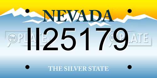 II25179 Nevada License Plate