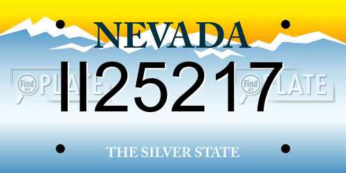 II25217 Nevada License Plate