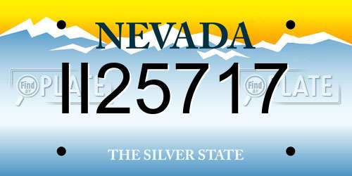 II25717 Nevada License Plate