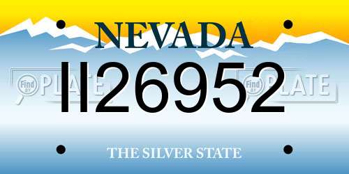 II26952 Nevada License Plate