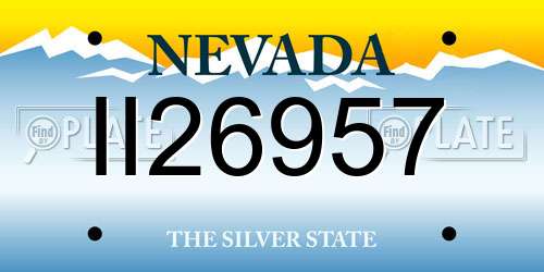 II26957 Nevada License Plate
