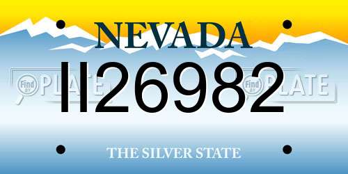 II26982 Nevada License Plate