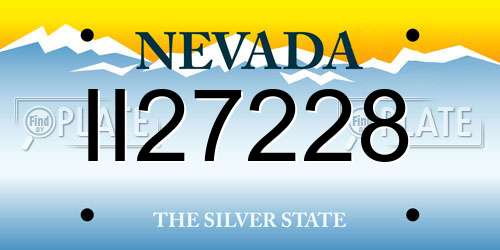 II27228 Nevada License Plate