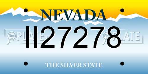 II27278 Nevada License Plate