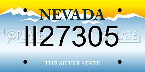 II27305 Nevada License Plate