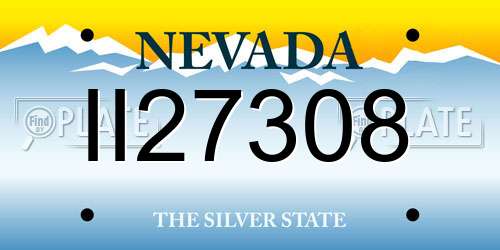 II27308 Nevada License Plate
