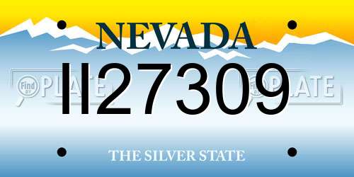 II27309 Nevada License Plate