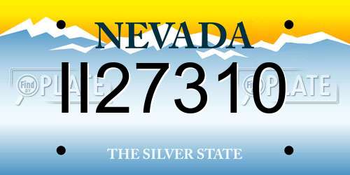 II27310 Nevada License Plate